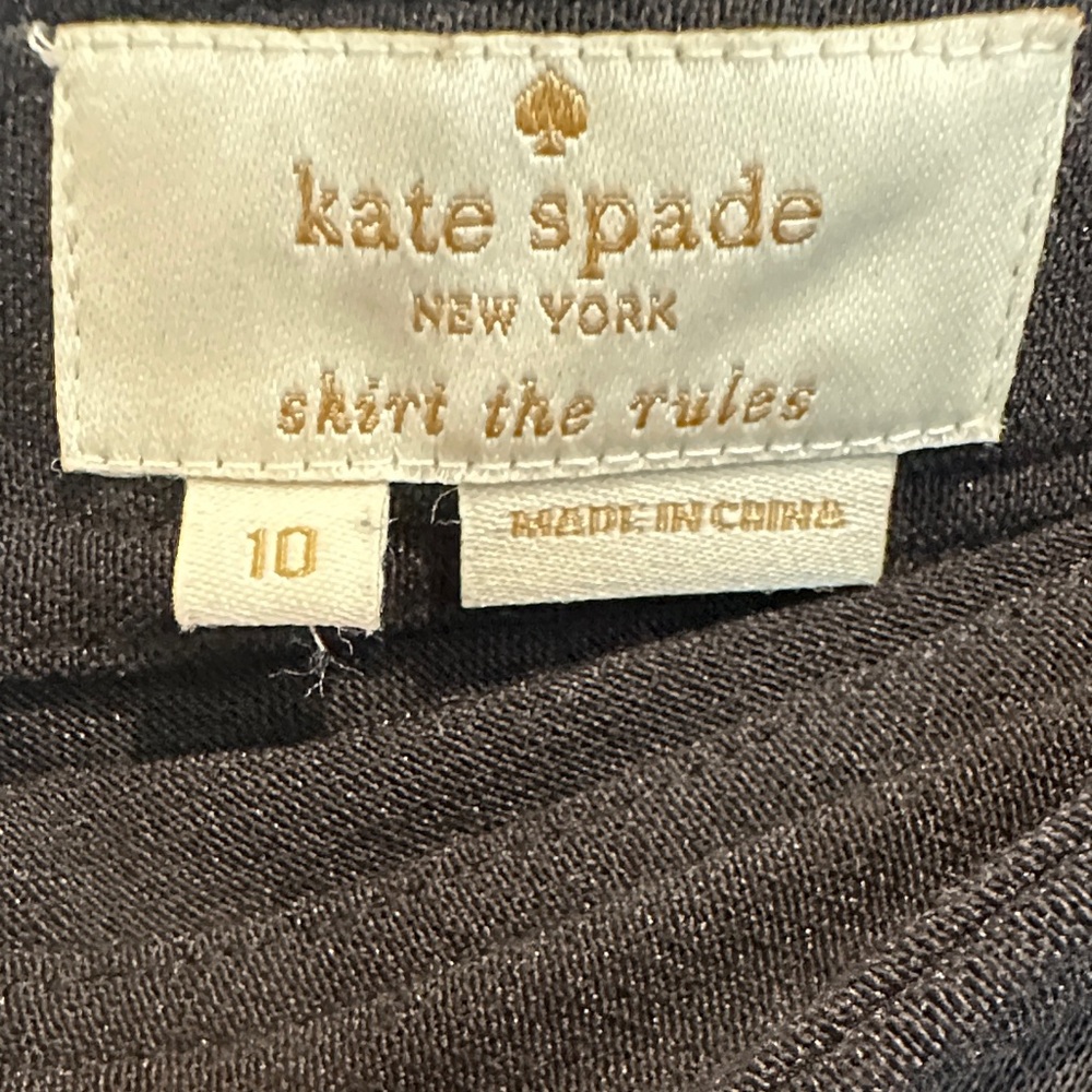 Kate Spade Black A-Line Skirt with Gold Accents - Picture 2 of 5